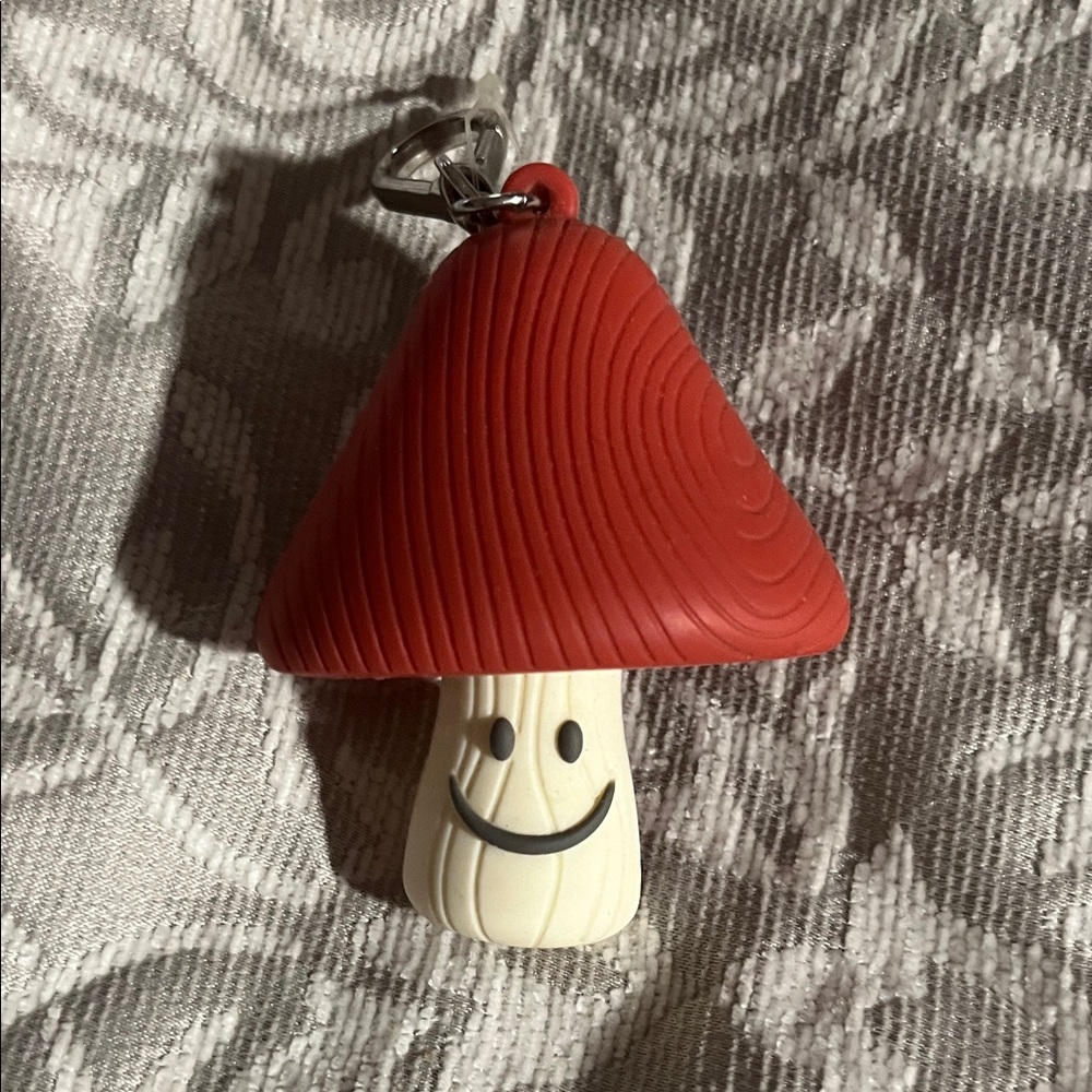 Bath & Body Works Red Mushroom Keychain